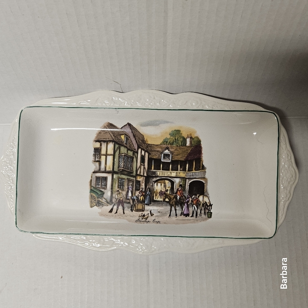 Vintage Old Foley, James Kent Ltd, "Stirrup Cup" Sandwich/Serving Plate